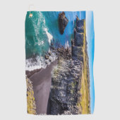 Küste von Hellnahraun, Island Golfhandtuch (Vorderseite)