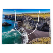 Küste von Hellnahraun, Island Große Geschenktüte (Vorderseite)