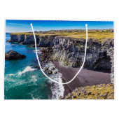 Küste von Hellnahraun, Island Große Geschenktüte (Rückseite)