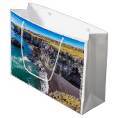 Küste von Hellnahraun, Island Große Geschenktüte (Vorderseite Schrägansicht)