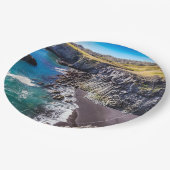 Küste von Hellnahraun, Island Pappteller (Schrägansicht)