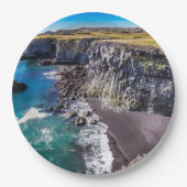 Küste von Hellnahraun, Island Pappteller (Vorderseite)