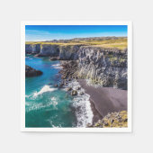 Küste von Hellnahraun, Island Serviette (Vorderseite)