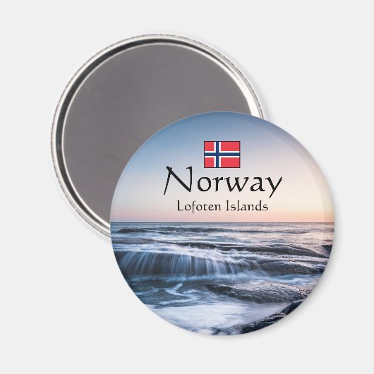 Küste von Lofoten Norwegen Magnet (Vorderseite/Rückseite)