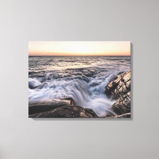 Küste von Lofoten Seascape Foto Leinwanddruck (Vorderseite)