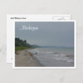 Küste von Michigan Postkarte (Vorne/Hinten)