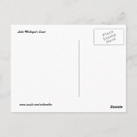 Küste von Michigan Postkarte (Rückseite)
