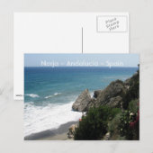 Küste von Nerja, Andalusien Postkarte (Vorne/Hinten)