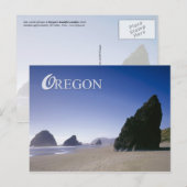 Küste von Oregon mit Felsformationen Postkarte (Vorne/Hinten)