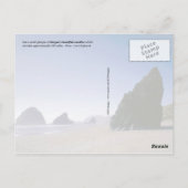 Küste von Oregon mit Felsformationen Postkarte (Rückseite)