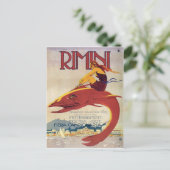 Küste von Rimini, Italien, Mädchen auf einem große Postkarte (Stehend Vorderseite)