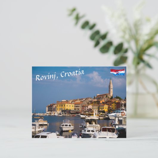 Küste von Rovinj, Kroatien Postkarte (Stehend Vorderseite)