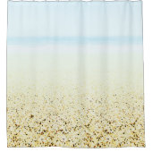 Küste von Sand und Meer Duschvorhang (Vorderseite)