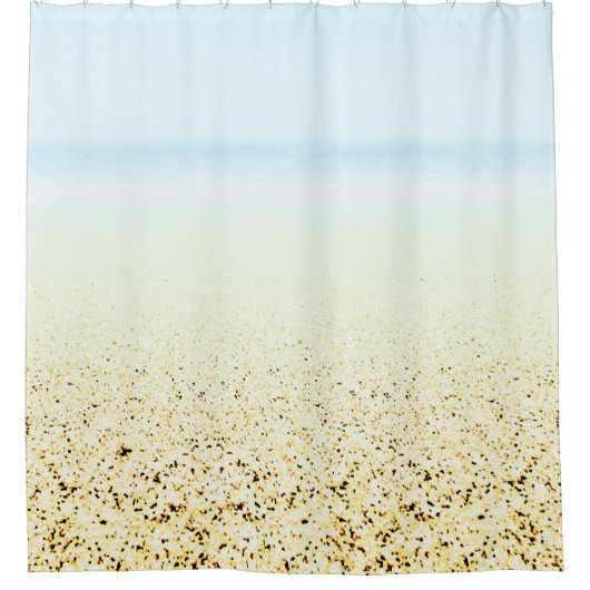Küste von Sand und Meer Duschvorhang (Vorderseite)