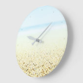 Küste von Sand und Meer Große Wanduhr (Winkel)