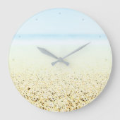 Küste von Sand und Meer Große Wanduhr (Vorderseite)