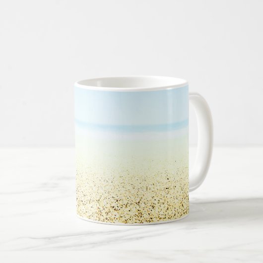 Küste von Sand und Meer Kaffeetasse (VorderseiteRechts)