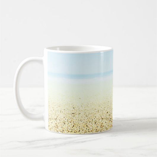 Küste von Sand und Meer Kaffeetasse (Links)