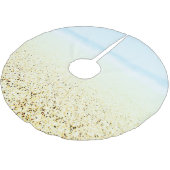 Küste von Sand und Meer Polyester Weihnachtsbaumdecke (Schrägansicht)