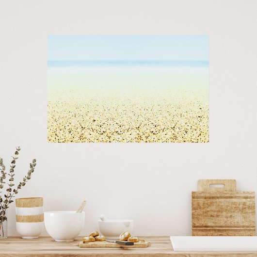 Küste von Sand und Meer Poster (Küche)