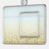 Küste von Sand und Meer Rahmen-Ornament Silber (Links)