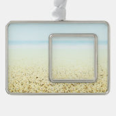 Küste von Sand und Meer Rahmen-Ornament Silber (Vorderseite)