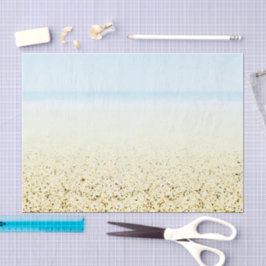 Küste von Sand und Meer Seidenpapier