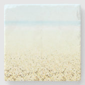 Küste von Sand und Meer Steinuntersetzer (Vorderseite)