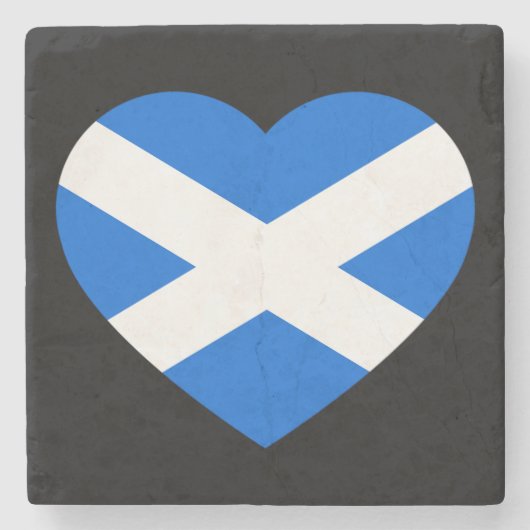 Küste von Schottland Heartflagge Steinuntersetzer (Vorderseite)