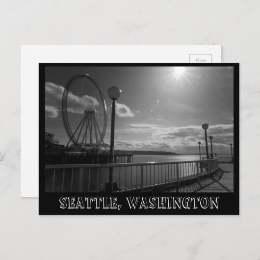 Küste von Seattle Postkarte (Vorne/Hinten)