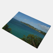 Küste von St. Lucia Karibisches Foto Fußmatte (Schrägansicht)