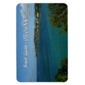 Küste von St. Lucia Karibisches Foto Magnet (Vertikal)