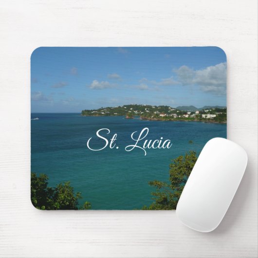 Küste von St. Lucia Karibisches Foto Mousepad (Mit Mouse)