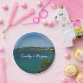 Küste von St. Lucia Karibisches Foto Pappteller (Party)