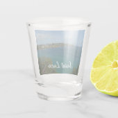 Küste von St. Lucia Karibisches Foto Schnapsglas (Rückseite)