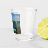 Küste von St. Lucia Karibisches Foto Schnapsglas (Rechts)