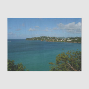 Küste von St. Lucia Karibisches Foto Seidenpapier