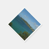 Küste von St. Lucia Karibisches Foto Serviette (Ecke)