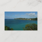 Küste von St. Lucia Karibisches Foto Visitenkarte (Rückseite)