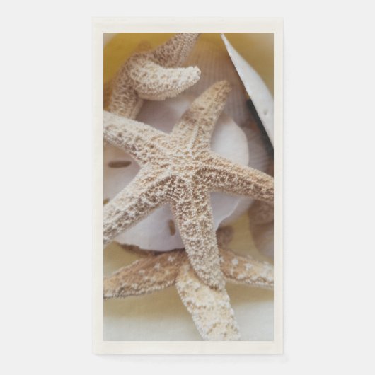 Küste von Starfish und Sand Dollars Serviette (Vorderseite)