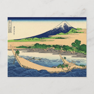 Küste von Tago Bay, Ejiri bei Tōkaidō (von Hokusai Postkarte
