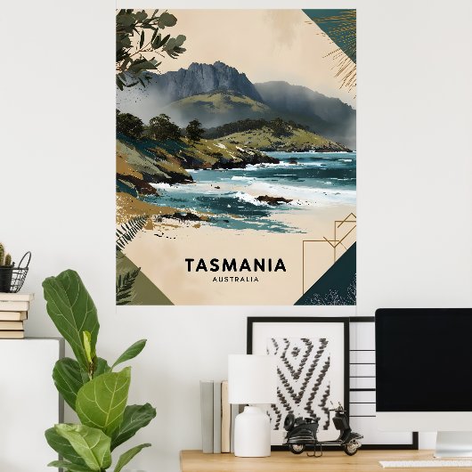 Küste von Tasmania Poster (Heimbüro)