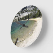 Küste von Tenaya Lake, Yosemite, CA Runde Wanduhr (Winkel)