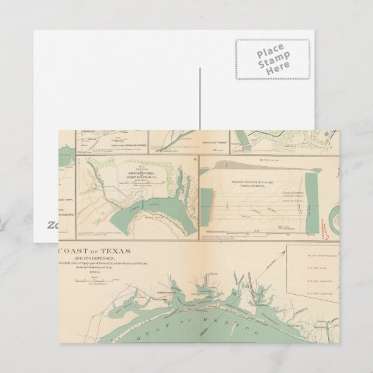 Küste von Texas Postkarte (Vorne/Hinten)