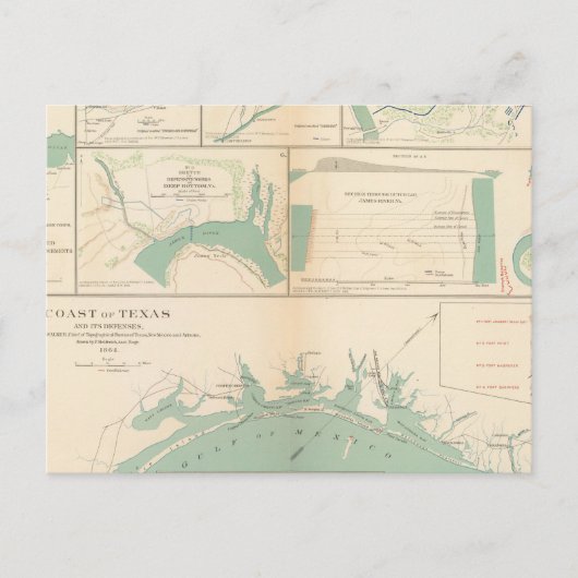 Küste von Texas Postkarte (Vorderseite)