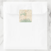 Küste von Texas Quadratischer Aufkleber (Tasche)