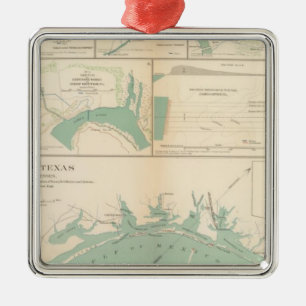 Küste von Texas Silbernes Ornament