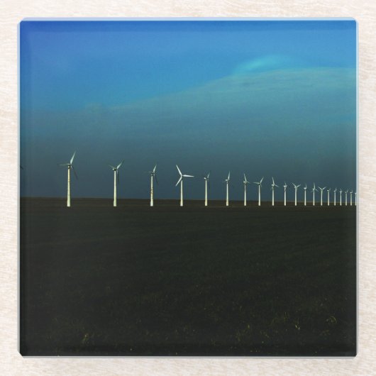 Küste von Windfarm Glasuntersetzer (Vorderseite)