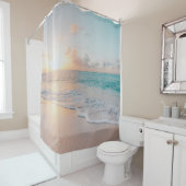 Küste während der goldenen Stunde Duschvorhang (Beispiel)