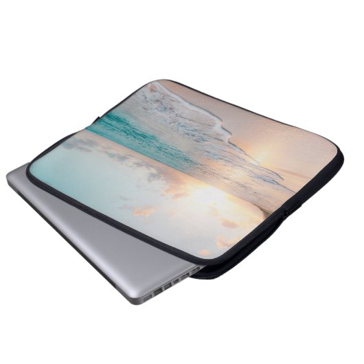 Küste während der goldenen Stunde Laptopschutzhülle (Vorne Knopf)